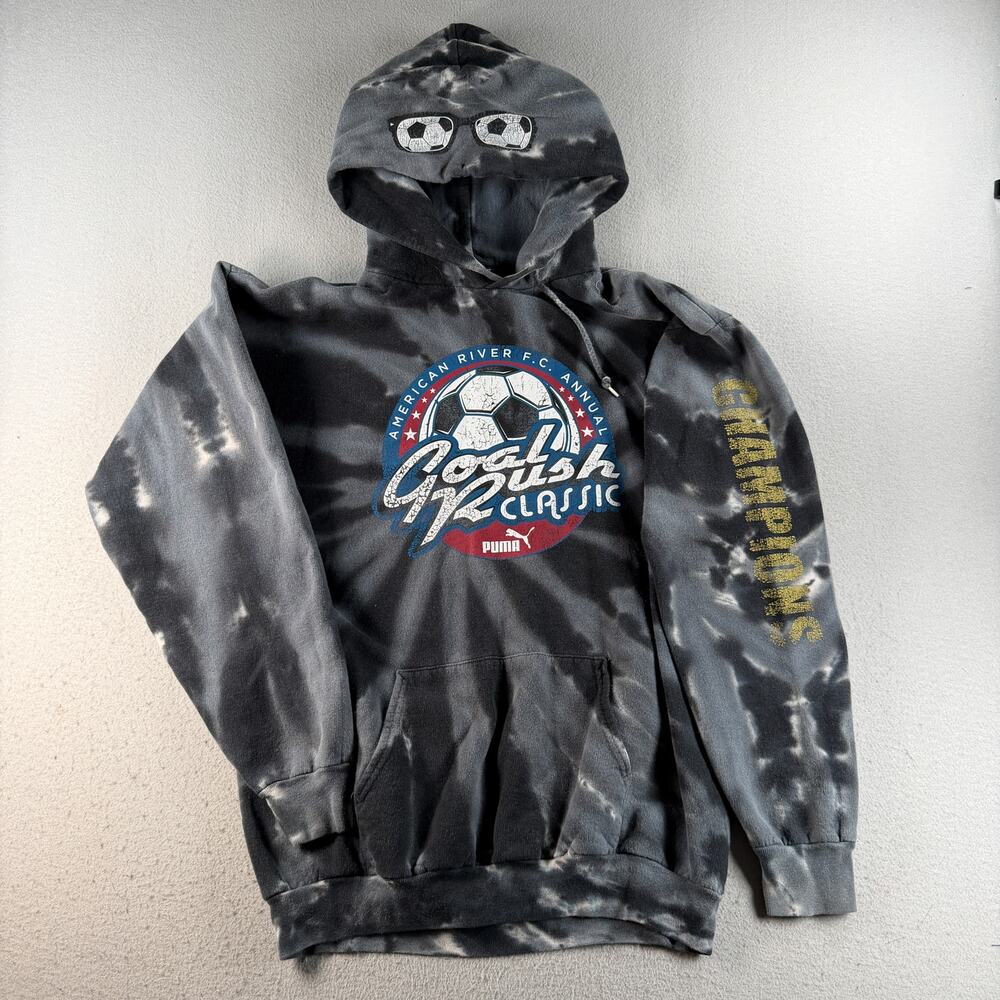Puma American River FC Gotcha Classic Tie Dye Soccer Hoodie Men's M Champions